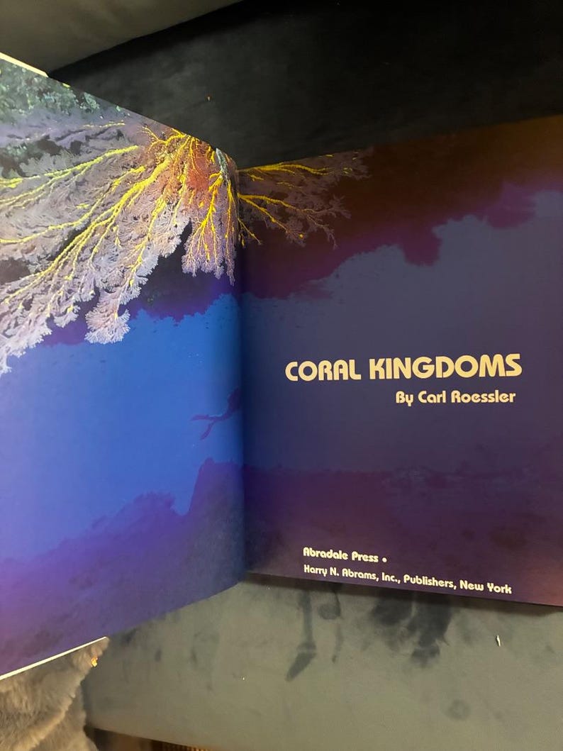 Coral Kingdoms by Carl Roessler 1990 Abradale Press / Harry N. Abrams Edition Very Good/Very Good Hardcover image 6