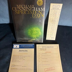 Signierte Erstausgabe (gebunden): Specimen Days von Michael Cunningham (Sehr gut/Nahezu neuwertig) Bild 1