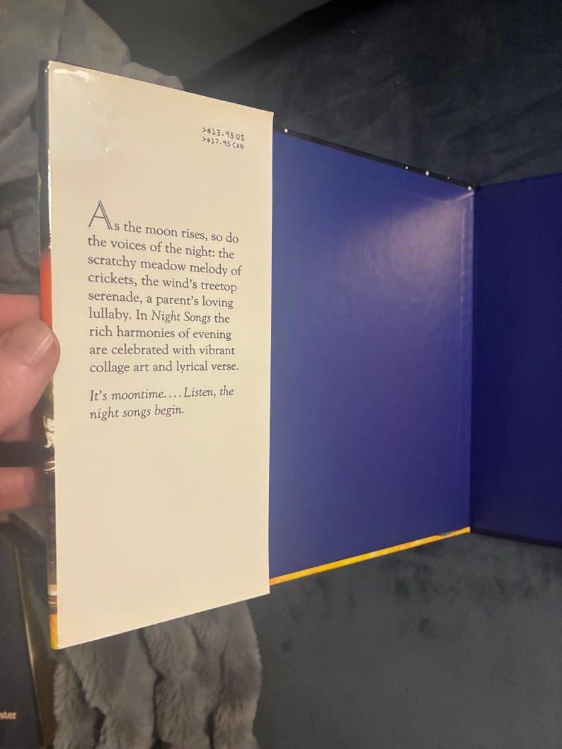 Night Songs by Anne Miranda 1993 First Edition First Printing Near Fine/Near Fine Hardcover image 2