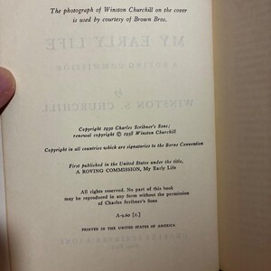 My Early Life: A Roving Commission by Winston S. Churchill Scribner Library paperback Edition 1st edition thus (Sept 1960) image 3