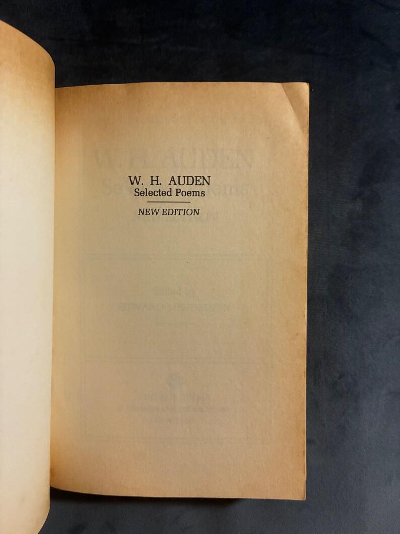 Selected Poems by W. H. Auden First Edition First Printing Very Good image 5