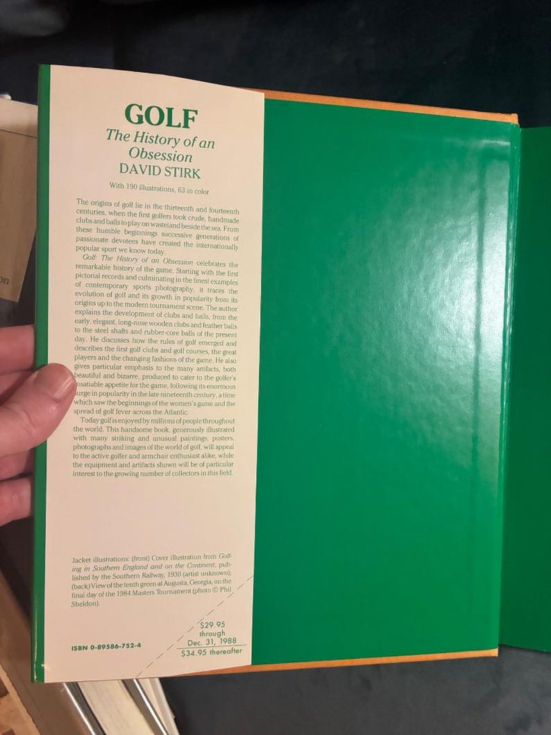 Golf: La historia de una obsesión, de David Stirk, 1987. Primera edición, primera impresión. Excelente/Casi excelente estado. imagen 2