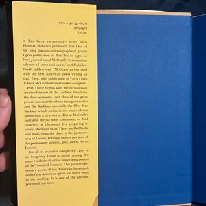 Letter to an Imaginary Friend: Parts Three & Four by Thomas McGrath First Edition Fine/Near Fine Hardcover image 2