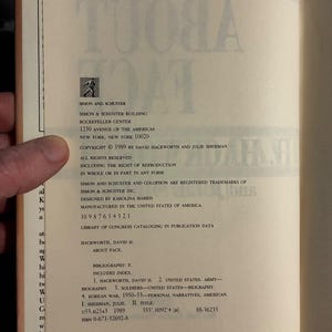 About Face: De odyssee van een Amerikaanse krijger door David Hackworth, eerste editie, eerste druk, 1989 afbeelding 3