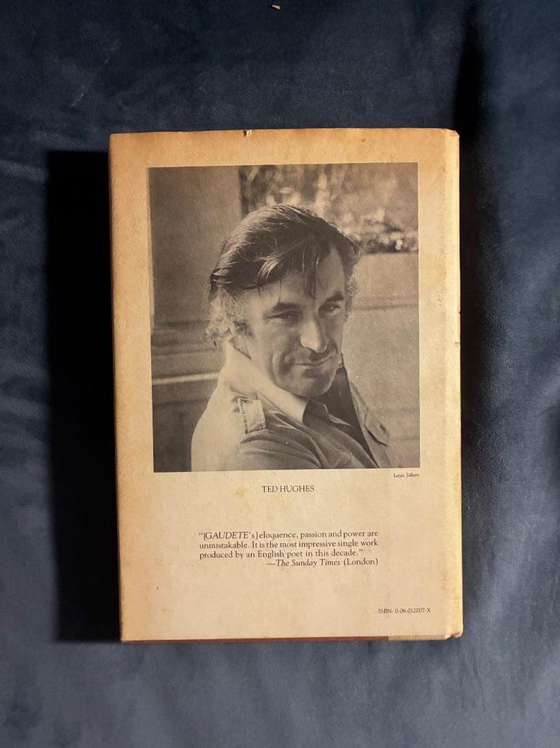 Gaudete de Ted Hughes, 1977. Primera edición, primera impresión. Casi perfecto/Muy bueno. imagen 6
