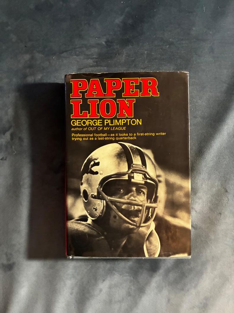 Paper Lion van George Plimpton, 1966, eerste editie, eerste druk, zeer goede/zeer goede staat, hardcover. afbeelding 1