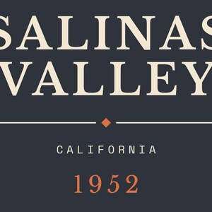 Salinas Valley Decorative Pennant Flag — Vintage California 1952 Wall Banner image 13