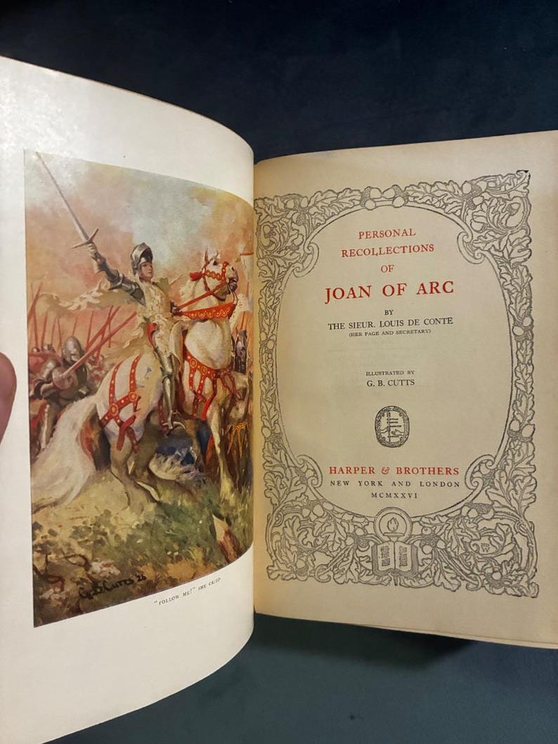Personal Recollections of Joan of Arc by Mark Twain 1926 Edition First Printing image 2