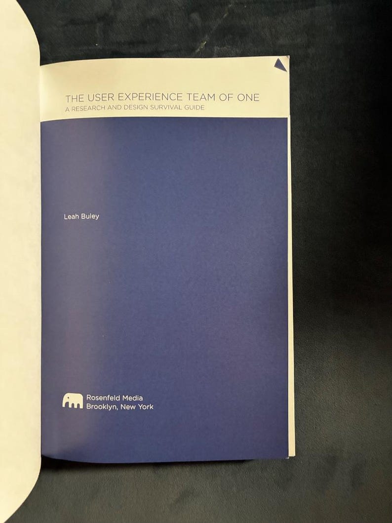 リア・ブーリー著『The User Experience Team of One』初版、ほぼ美品 画像 3