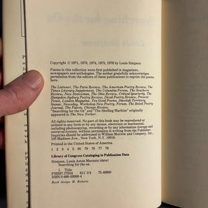 Searching for the Ox by Louis Simpson 1976 First Edition First Printing Near Fine/Very Good Hardcover image 3