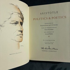 Politics & Poetics by Aristotle Easton Press 1979 image 6