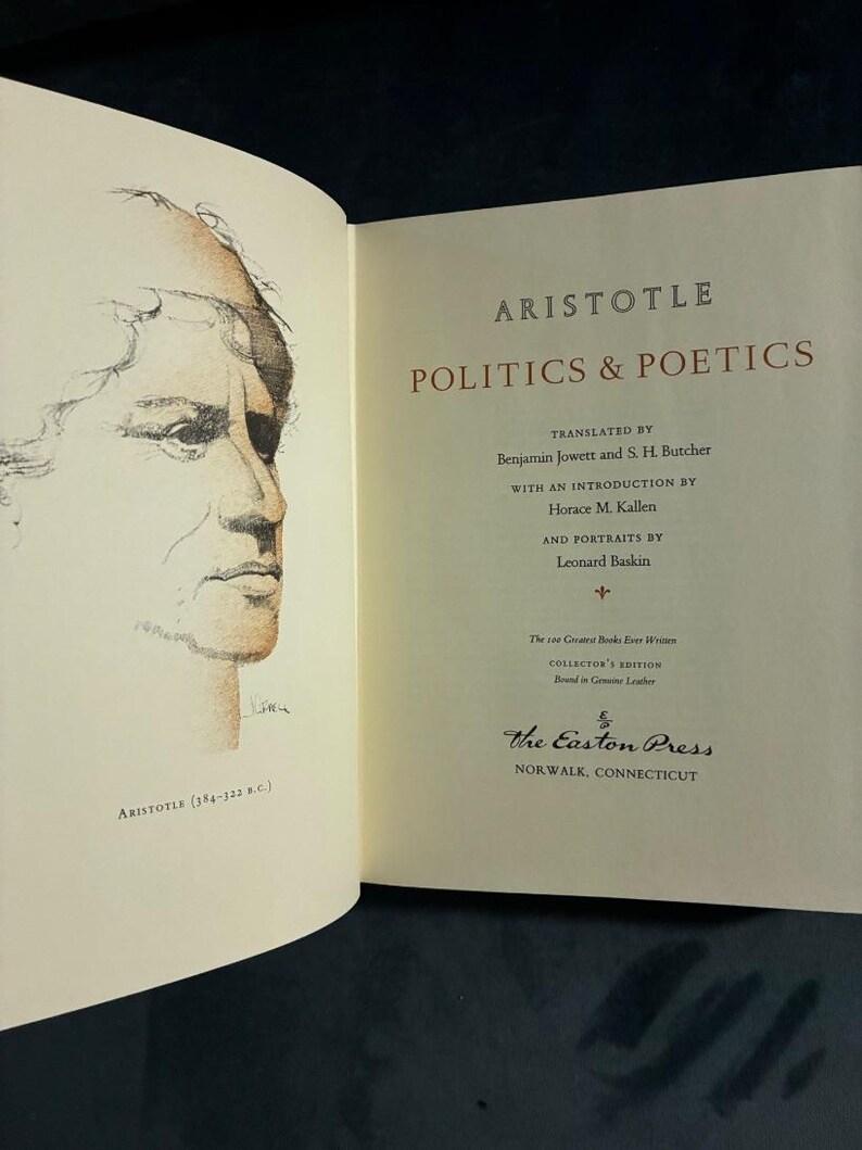 Politics & Poetics by Aristotle Easton Press 1979 image 6