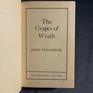 The Grapes of Wrath by John Steinbeck 1939 First Edition Very Good Hardcover image 7
