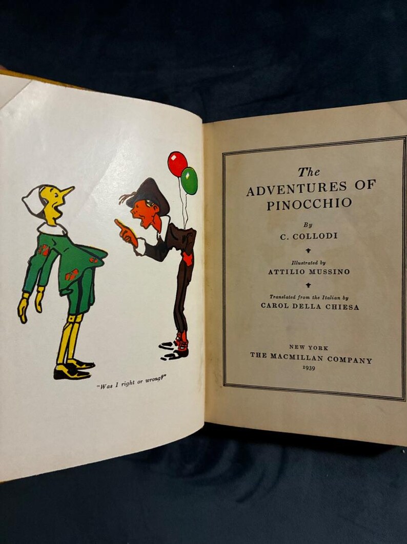 The Adventures of Pinocchio by C. Collodi, illustrator Attilio Mussino 1939 Edition image 6