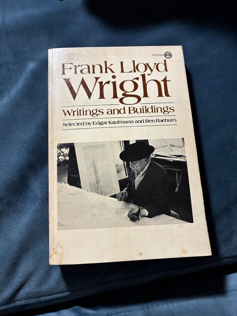 Frank Lloyd Wright: Skrifter och byggnader (utvald av Kaufmann & Raeburn) Pocketbok bild 1