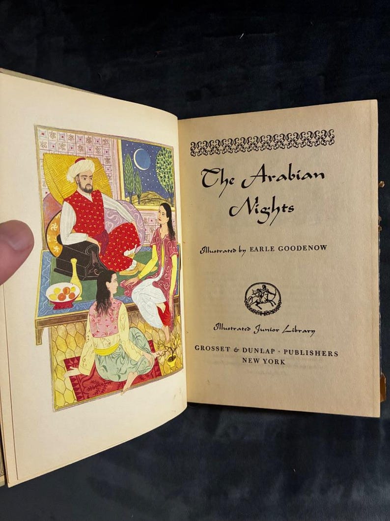 Die Geschichten aus Tausendundeiner Nacht, illustriert von Earle Goodenow, Grosset & Dunlap-Ausgabe von 1946, Zustand: Gut/Gut Bild 4