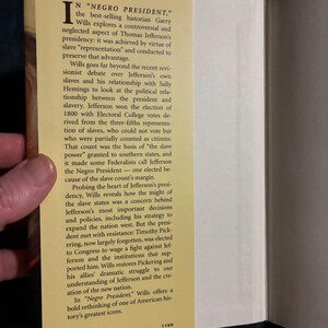 Negro President: Jefferson and the Slave Power by Garry Wills First Edition First Printing Fine/Very Good Hardcover image 3