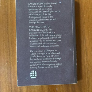 The Shadows of Laughter by Kwesi Brew First Edition Second Printing Very Good Paperback image 3