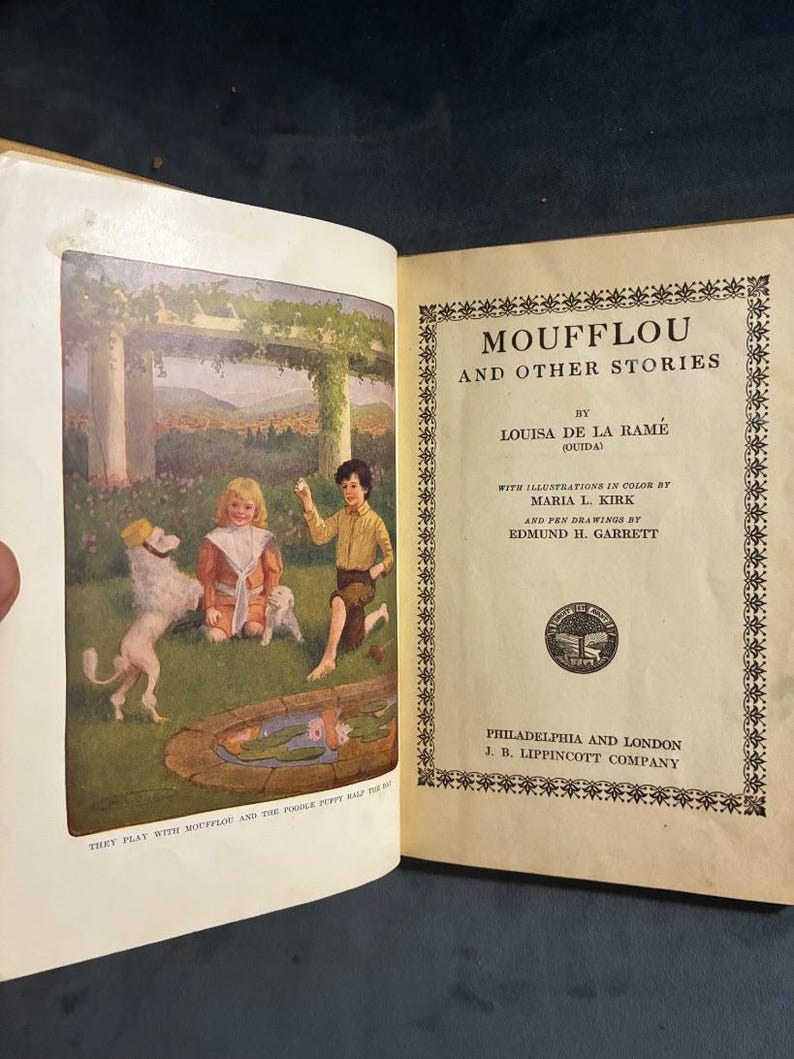 Moufflou and Other Stories by Louisa de la Ramé (Ouida) 1910 First Edition First Printing Very Good Hardcover image 5