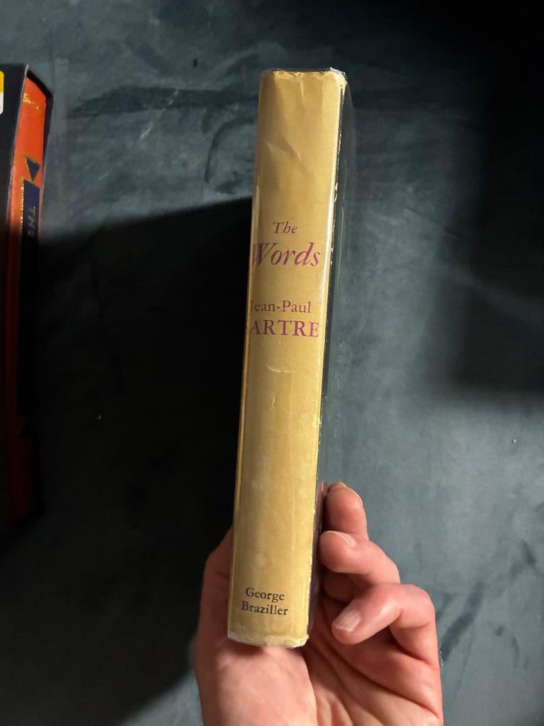 The Words by Jean-Paul Sartre First Edition First Printing Very Good/Good Hardcover image 8