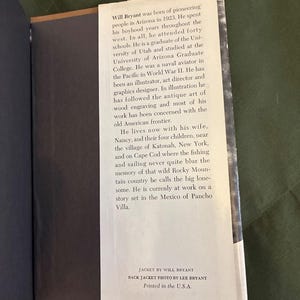 The Big Lonesome by Will Bryant First Edition First Printing Near Fine Hardcover image 7