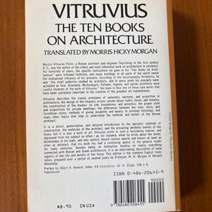 Vitruve : Les Dix Livres de l'Architecture (Traduction de Morgan) - État proche du neuf (broché) image 3