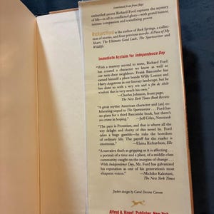 Independence Day by Richard Ford First Edition Second Printing Near Fine/Very Good Hardcover image 3
