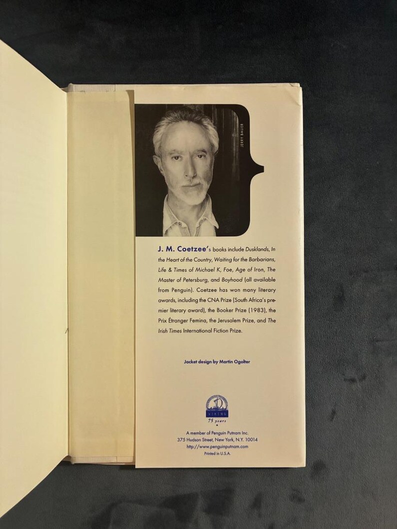Disgrace by J. M. Coetzee 1999 First Edition First Printing Near Fine/Near Fine Hardcover image 8