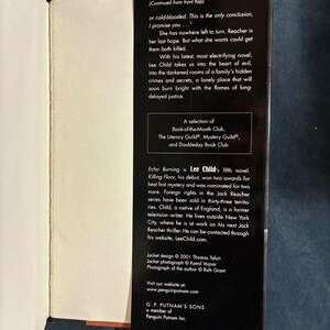 Echo Burning by Lee Child 2001 First Edition First Printing Very Good/Near Fine Hardcover image 5