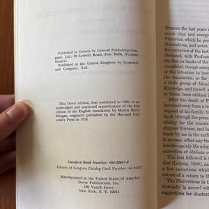 Vitruve : Les Dix Livres de l'Architecture (Traduction de Morgan) - État proche du neuf (broché) image 2