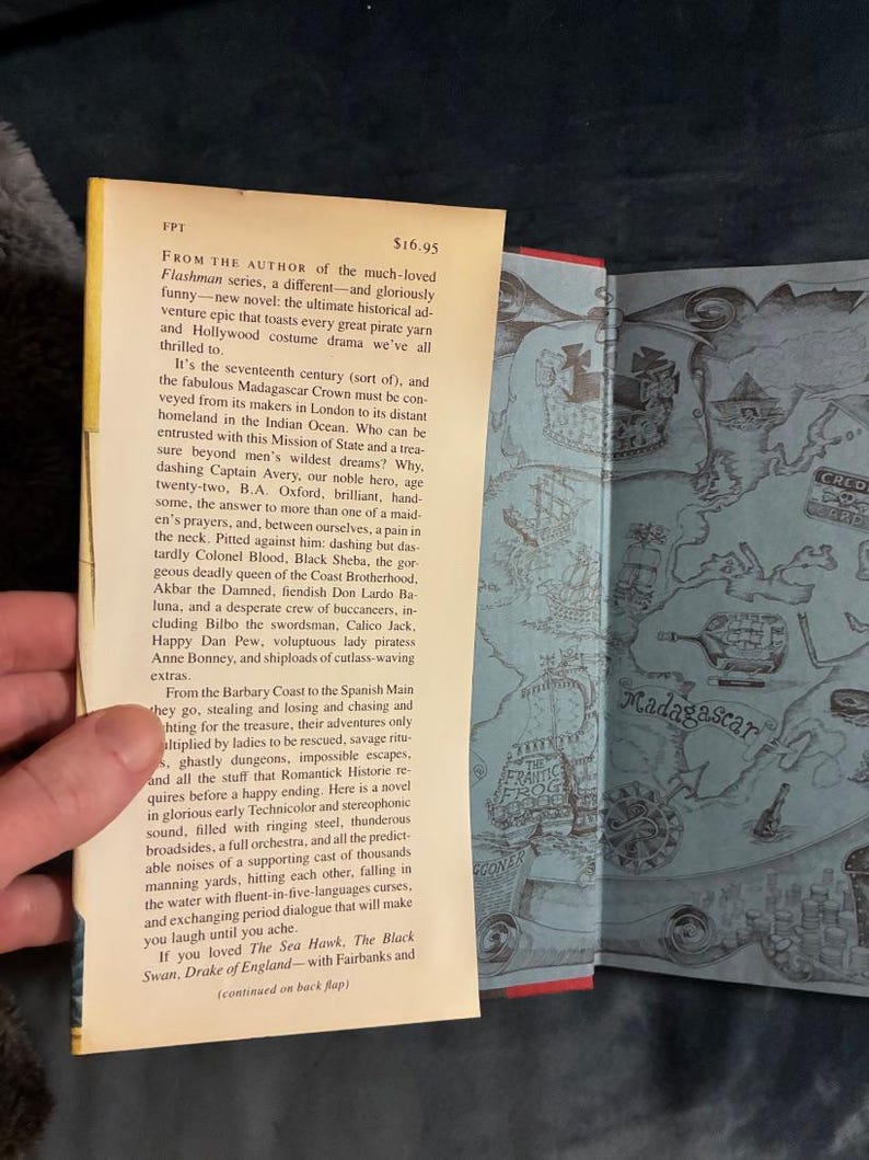 Los Piratas de George MacDonald Fraser, 1984, Primera Edición, Primera Impresión, Casi Perfecto/Muy Buen Estado, Tapa Dura imagen 2