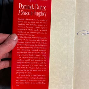 A Season in Purgatory by Dominick Dunne Signed 1993 First Edition Third Printing Near Fine/Near Fine Hardcover image 2