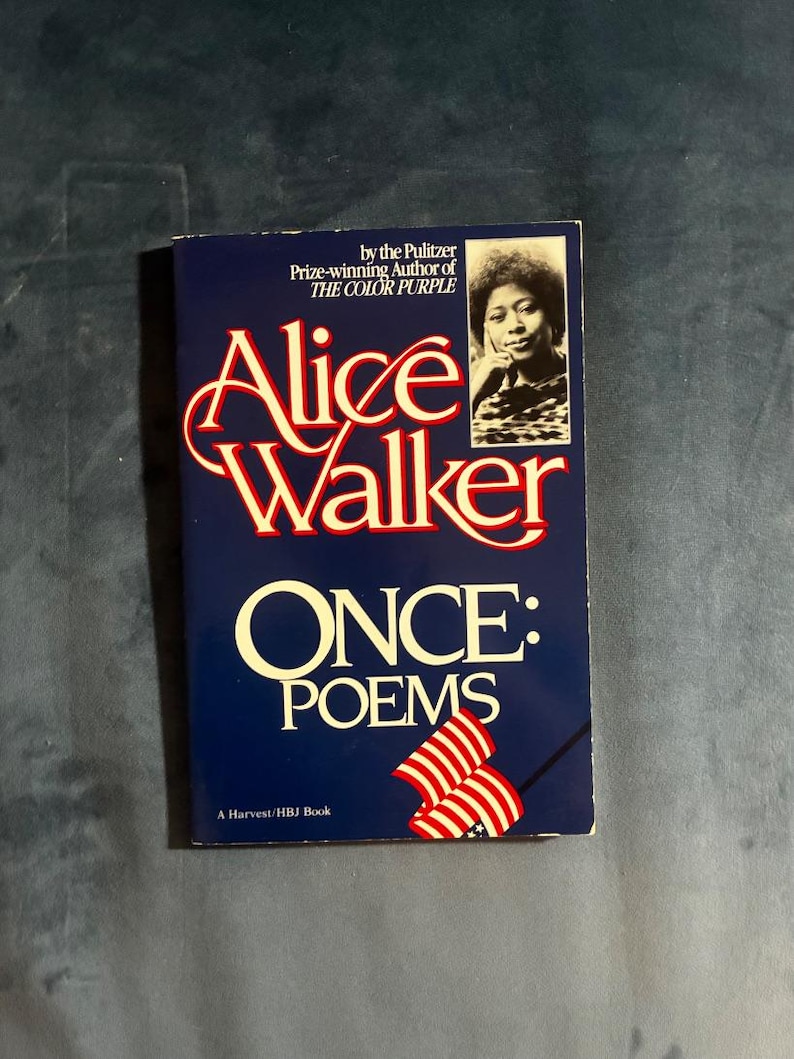 Once: Poems by Alice Walker HBJ Edition 6th Printing Very Good image 1