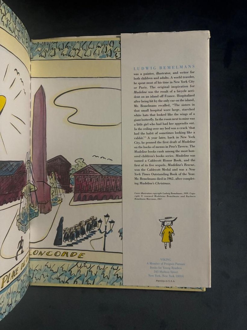 Madeline de Ludwig Bemelmans, édition Viking de 1960, 49e tirage, état proche du neuf/très bon image 4