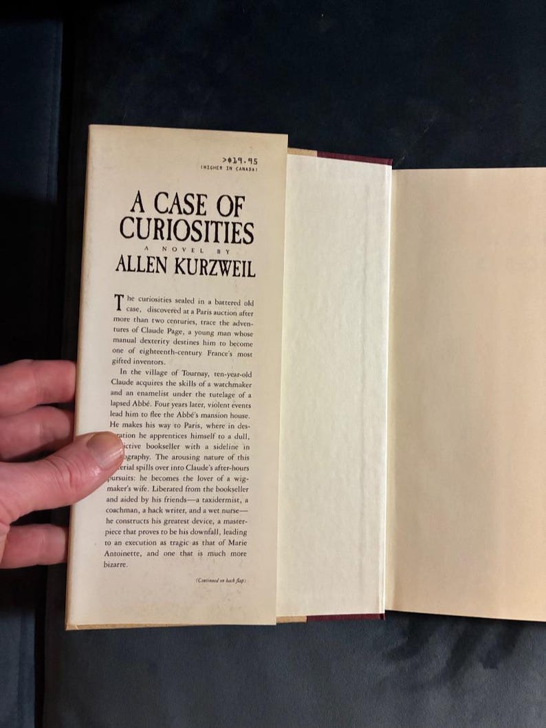 Ein Fall voller Kuriositäten von Allen Kurzweil, 1992, Erstausgabe, erster Druck, Nahezu neuwertig/Sehr gut Bild 2