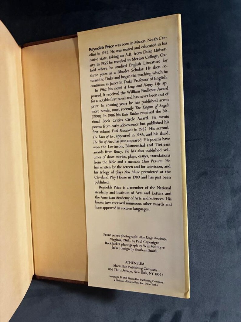 The Foreseeable Future by Reynolds Price 1991 First Edition First Printing Fine/Near Fine image 6