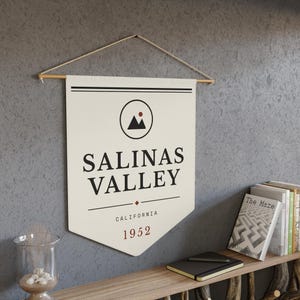 Salinas Valley Decorative Pennant Flag — Vintage California 1952 Wall Banner image 7