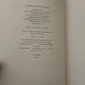A Georgian at Princeton by Robert Manson Myers First Edition Second Printing Very Good Hardcover image 3