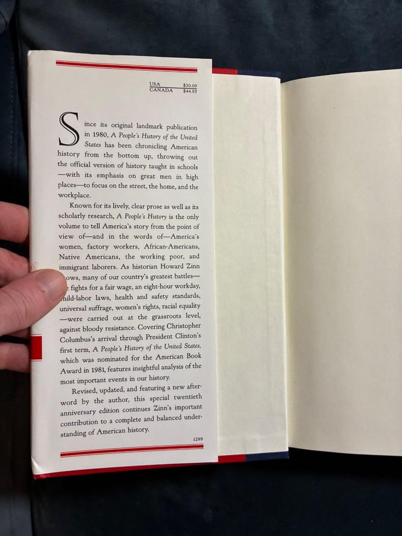 Historia del pueblo de los Estados Unidos, 1492-presente, de Howard Zinn. Edición HarperCollins. Excelente/Casi excelente. imagen 3