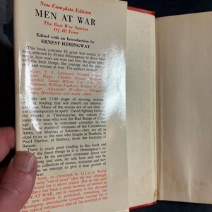 Men at War: The Best War Stories of All Time by Ernest Hemingway (editor) 1942 Edition Very Good/Good image 3