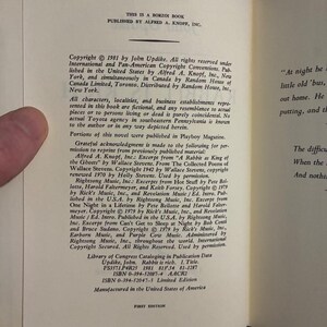 Rabbit Is Rich by John Updike First Edition First Printing Near Fine/Very Good Hardcover image 3