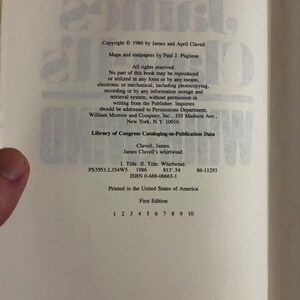 Whirlwind by James Clavell 1986 First Edition First Printing Fine/VG+ image 3