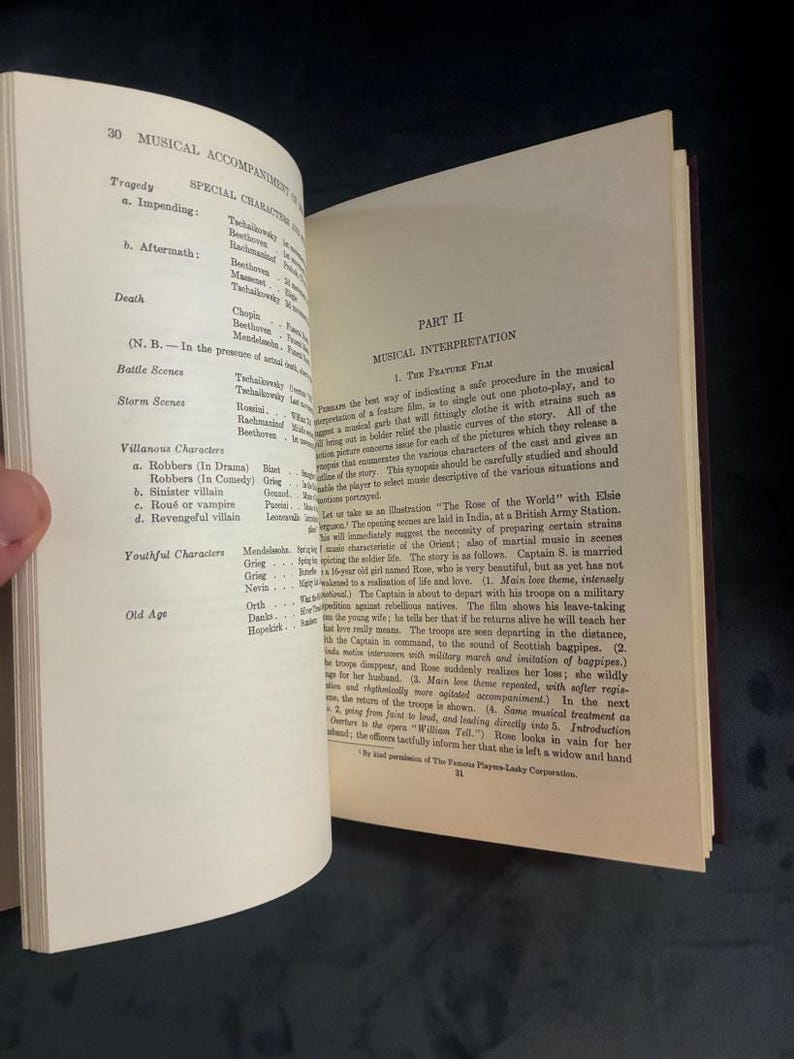 Musical Accompaniment of Moving Pictures by Edith Lang and George West 1970 Arno Press Edition First Printing Near Fine image 8