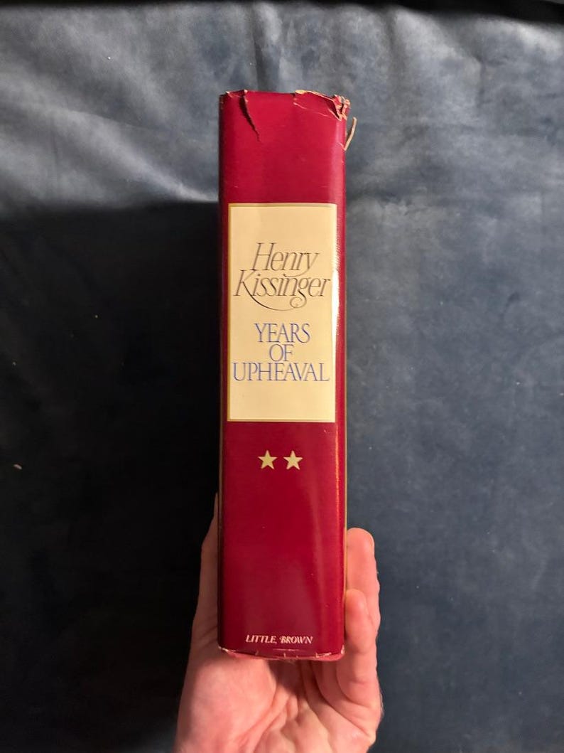 Years of Upheaval by Henry A. Kissinger 1982 Little, Brown Edition Near Fine/Very Good image 7