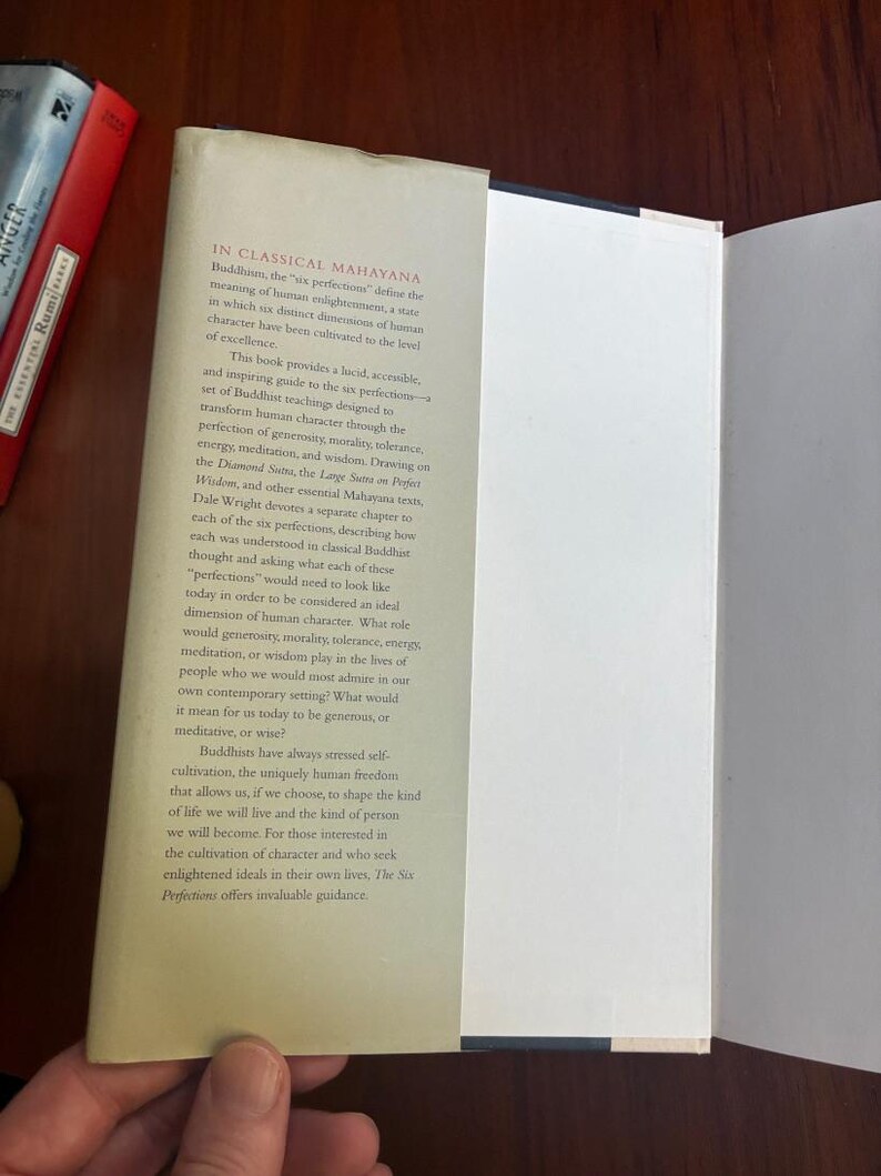 The Six Perfections: Buddhism Character Cultivation Hardcover First Edition Dale S. Wright image 4