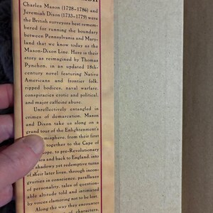 Mason & Dixon by Thomas Pynchon 1997 First Edition First Printing Fine/Near Fine Hardcover image 2