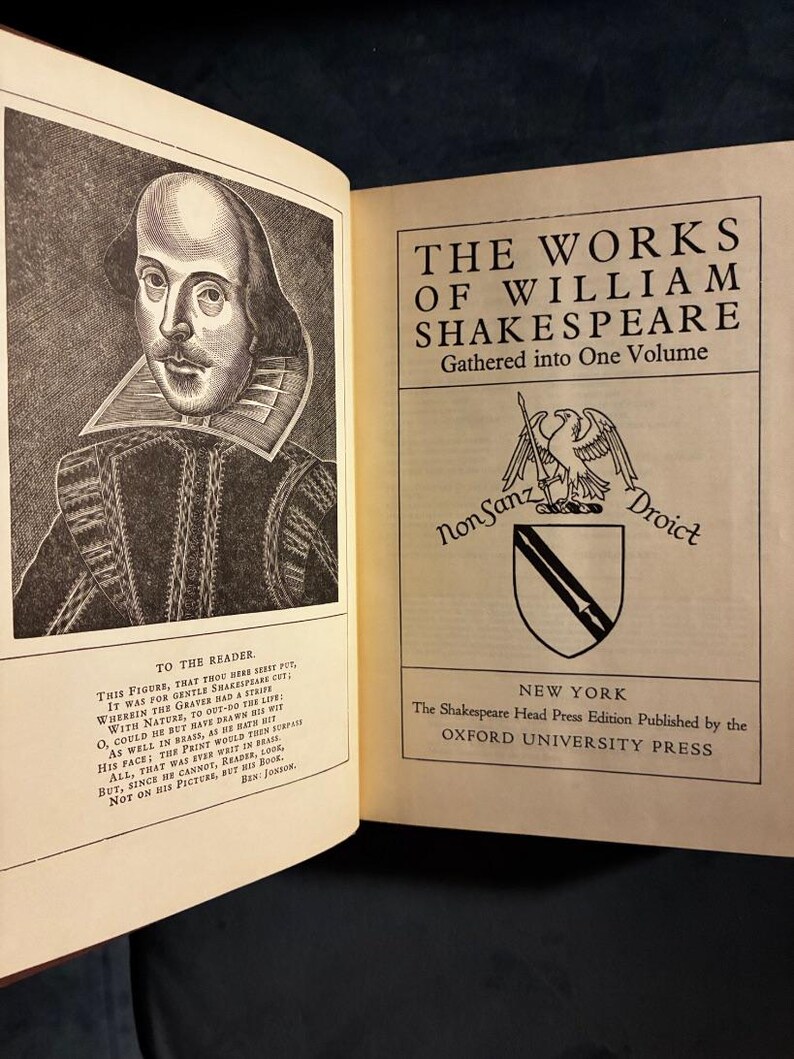 As Obras de William Shakespeare, Oxford University Press, Edição de Nova Iorque, Bom estado, capa dura. imagem 3
