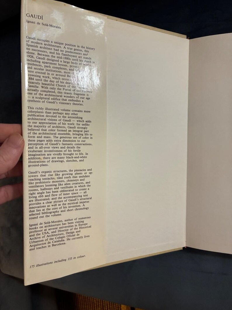 Gaudí, Ignasi de Sola-Morales, Erstausgabe 1986, sehr guter Zustand, Hardcover Bild 3
