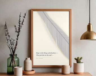 La esperanza es esa cosa con plumas - Poema de Emily Dickinson (Impresión / Arte digital para pared)