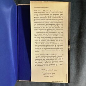 Elegidos para la gloria de Tom Wolfe, 1979, primera edición, primera impresión, casi perfecto/muy bueno. imagen 5